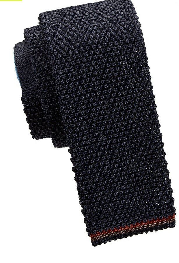 Neue strukturierte Seidenkrawatte von Brunello Cucinelli für 280 US-Dollar, Marineblau, Italien