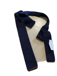 Neue strukturierte Seidenkrawatte von Brunello Cucinelli für 280 US-Dollar, Marineblau, Italien
