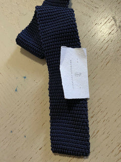Neue strukturierte Seidenkrawatte von Brunello Cucinelli für 280 US-Dollar, Marineblau, Italien