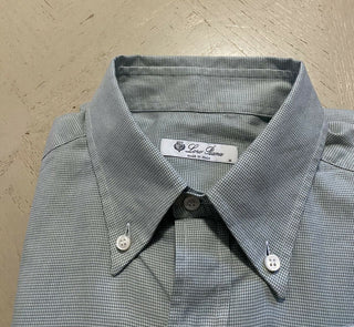 Neu mit Etikett: 535 $ Loro Piana Herren Francis Baumwollhemd LT Grün M Italien