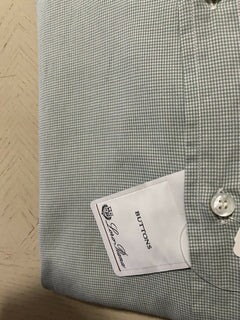 Neu mit Etikett: 535 $ Loro Piana Herren Francis Baumwollhemd LT Grün M Italien