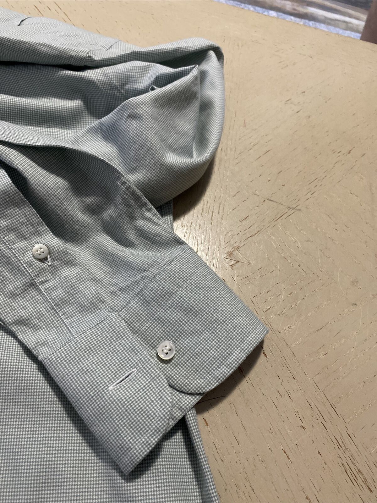NWT $535 Loro Piana Мужская хлопковая классическая рубашка Фрэнсиса LT Зеленый M Италия