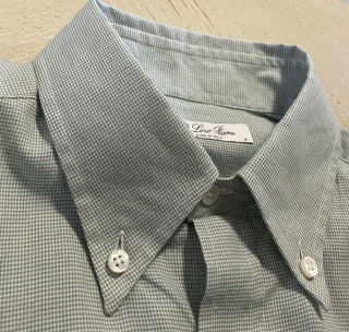 Neu mit Etikett: 535 $ Loro Piana Herren Francis Baumwollhemd LT Grün M Italien