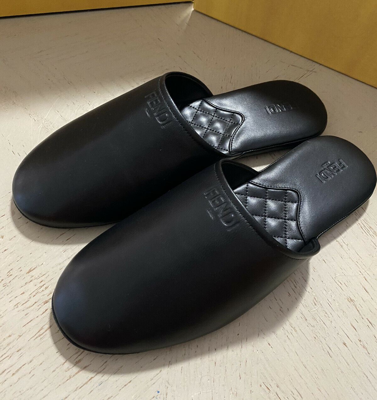 Мужские кожаные сандалии NIB Fendi, черные 8 US/7 UK Италия