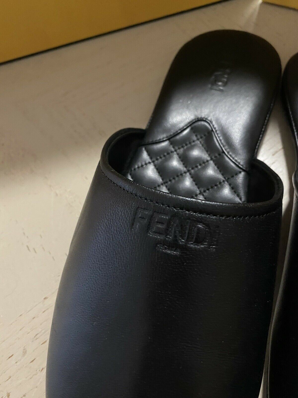 NIB Fendi Mens Leather Sandal Shoes Black 8 US/7 UK Italy