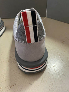NIB 630 $ Thom Browne Herren Tech Runner Mesh&amp;Suede Sneakers Schuhe Grau 12 US/45 Eu