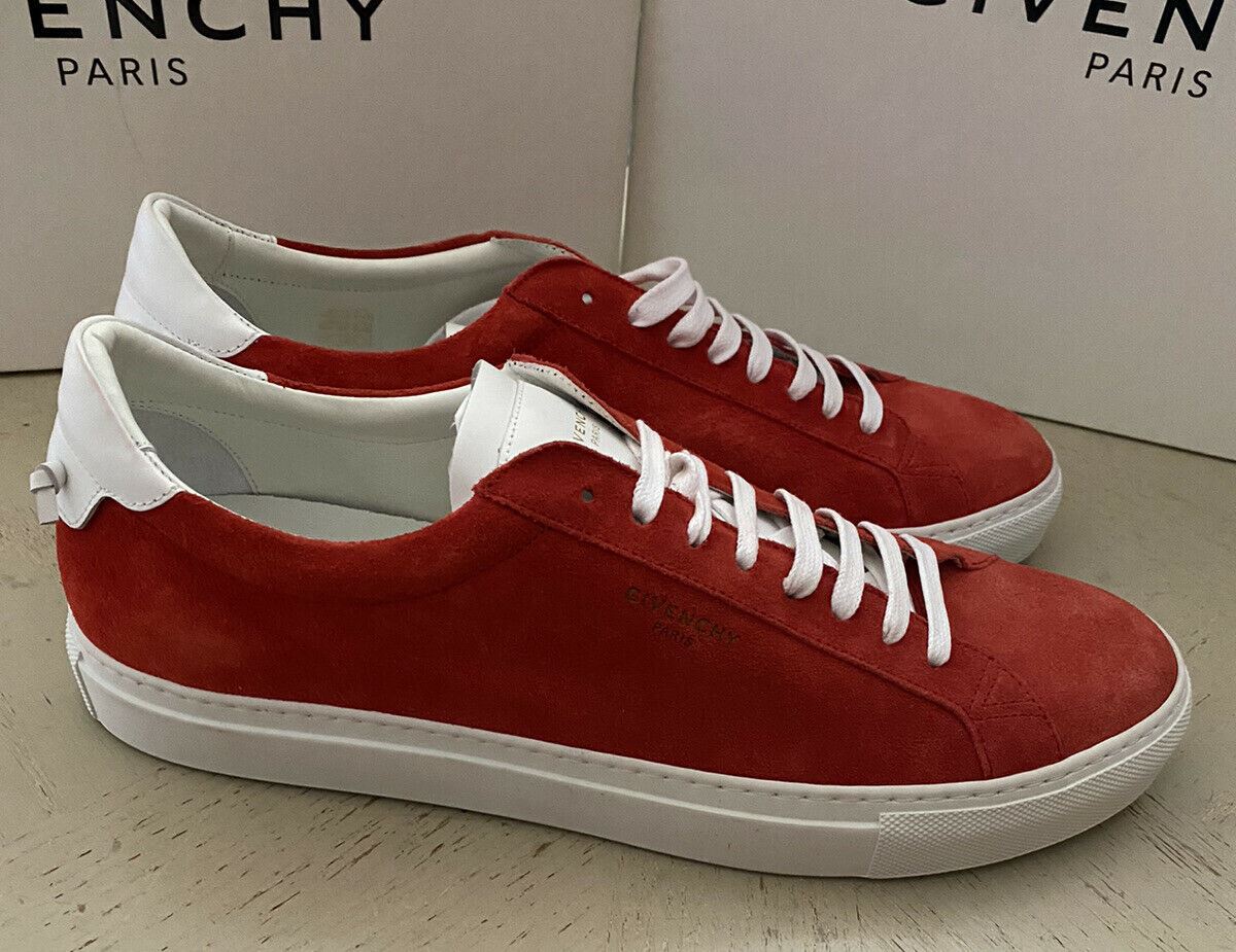 NIB Givenchy Men Suede/Leather Urban Street Sneakers Shoes White/Red 12 US/45 EU