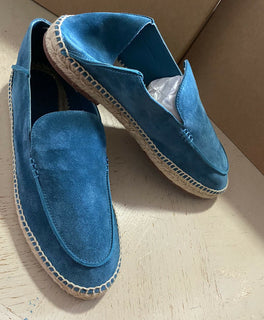 Neu $715 Loro Piana Herren Seaside Wildleder Espadrille Schuhe Chromgrün 12 US/45 Eu