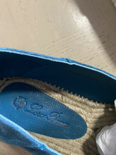 Neu $715 Loro Piana Herren Seaside Wildleder Espadrille Schuhe Chromgrün 12 US/45 Eu