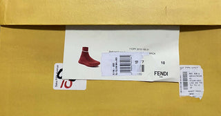 Neue $850 Fendi Herren Logo Sock Runners Sneakers Schuhe Rot 10 US/43 Eu Italien