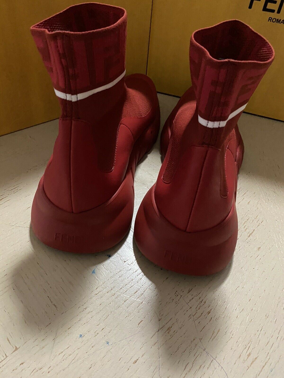 New $850 Fendi Men Logo Sock Runners  Sneakers Shoes Red 10 US/43 Eu Italy