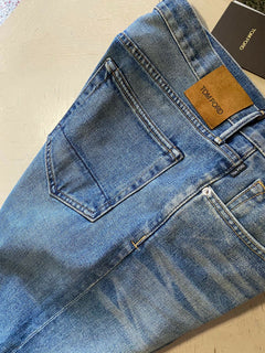 Neu mit Etikett: 720 $ TOM FORD Herren-Jeans mit gerader Passform, Blue Denim, 38 US/54 Eu