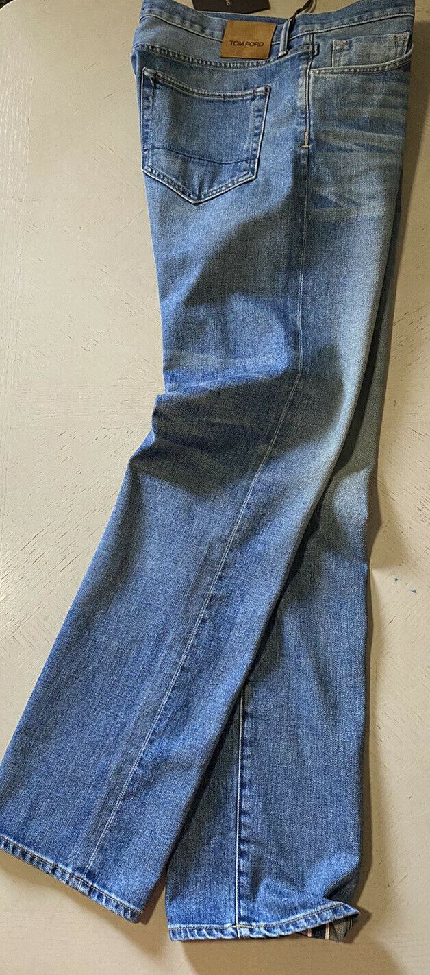 NWT $720 TOM FORD Men’s Straight Jeans Pants Blue Denim 38 US/54 Eu