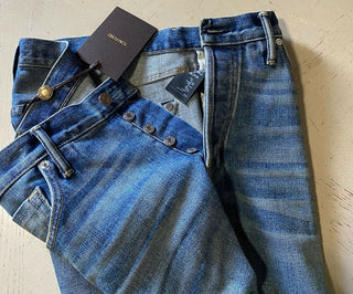 Neu mit Etikett: 720 $ TOM FORD Herren-Jeans mit gerader Passform, Blue Denim, 38 US/54 Eu