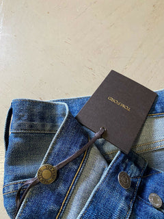 Neu mit Etikett: 720 $ TOM FORD Herren-Jeans mit gerader Passform, Blue Denim, 38 US/54 Eu