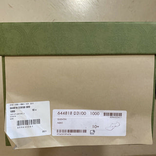 Neu 1600 $ Gucci Herren GG Monogram Lederkleidschuhe Schwarz 11,5 US (10,5 Eu)