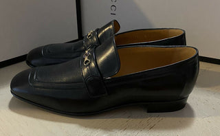 New Gucci Men’s GG Monogram Leather Loafers Shoes Black 9 US ( 8 UK ) Italy