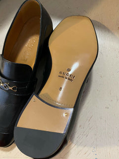 New Gucci Men’s GG Monogram Leather Loafers Shoes Black 9 US ( 8 UK ) Italy