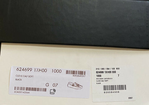 New Gucci Men’s GG Leather Driver Loafers Shoes Black 8 US ( 7 UK ) Italy