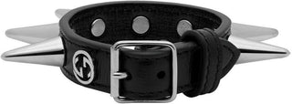 Neu mit Etikett: Gucci-Lederarmband mit Nietenmotiv in Schwarz – Spike