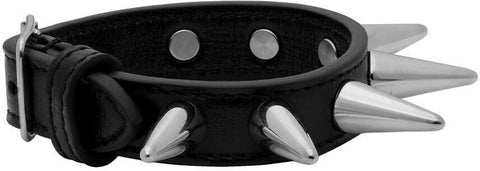 NWT Gucci Stud Motif Leather Bracelet in Black- Spike