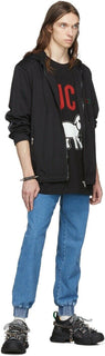 Neu mit Etikett: Gucci-Lederarmband mit Nietenmotiv in Schwarz – Spike