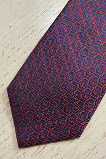 Neue Gucci Herren-Krawatte aus Seide mit GG-Monogramm, Rot, hergestellt in Italien