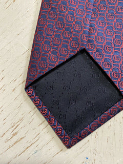 Neue Gucci Herren-Krawatte aus Seide mit GG-Monogramm, Rot, hergestellt in Italien