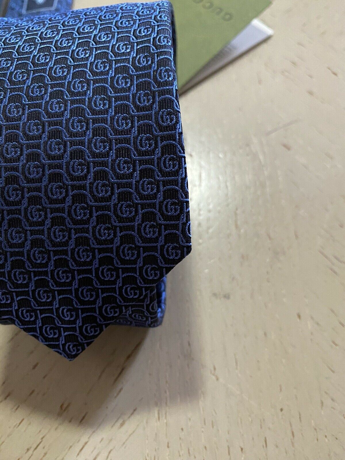 Neue Gucci Herren-Krawatte aus Seide mit GG-Monogramm, Blau, hergestellt in Italien