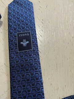 Neue Gucci Herren-Krawatte aus Seide mit GG-Monogramm, Blau, hergestellt in Italien