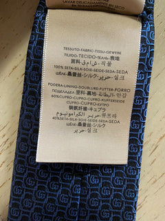 Neue Gucci Herren-Krawatte aus Seide mit GG-Monogramm, Blau, hergestellt in Italien