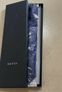 Neue Gucci Herren-Krawatte aus Seide mit GG-Monogramm, Blau, hergestellt in Italien