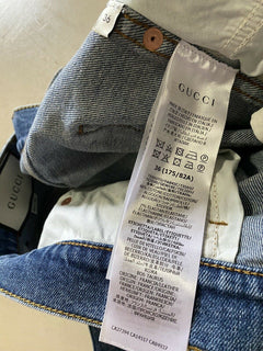 Neu mit Etikett: 1200 $ Gucci Herrenjeanshose Slim Fit Blau 36 US (52 Euro) Italien