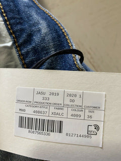 Neu mit Etikett: 1200 $ Gucci Herrenjeanshose Slim Fit Blau 36 US (52 Euro) Italien