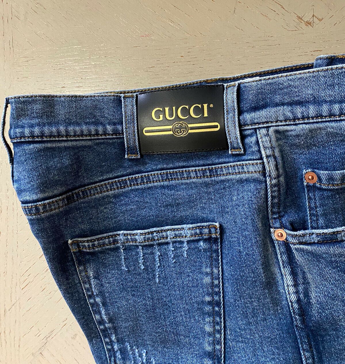 NWT $1200 Gucci Men’s Jeans Pants Slim Fit Blue 36 US ( 52 Euro ) Italy