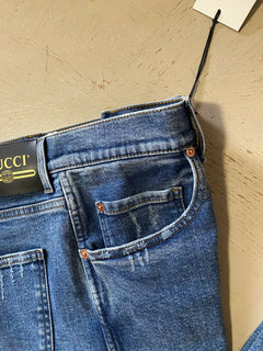 Neu mit Etikett: 1200 $ Gucci Herrenjeanshose Slim Fit Blau 36 US (52 Euro) Italien