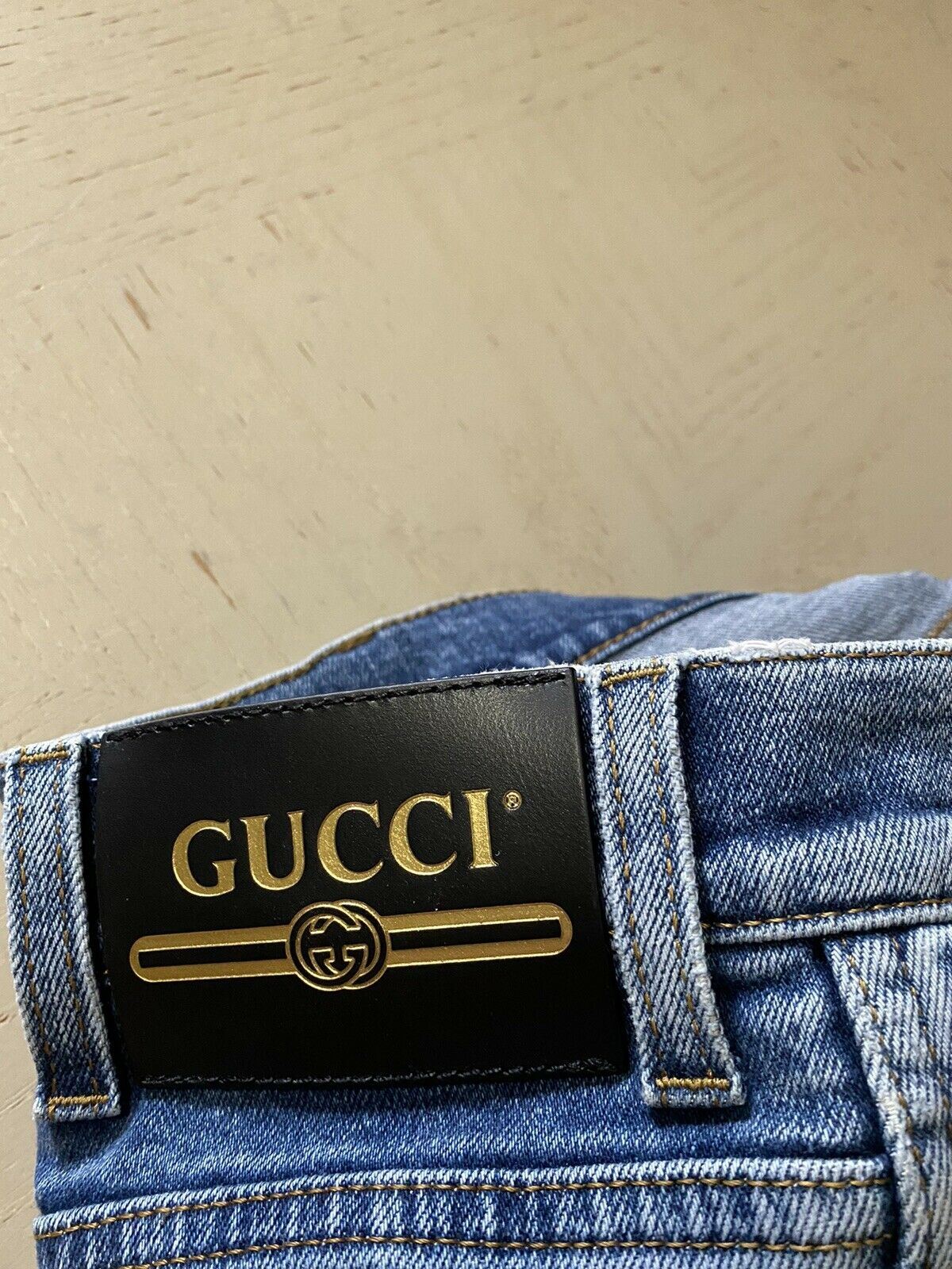 Neu mit Etikett: 1200 $ Gucci Herrenjeanshose Slim Fit Blau 36 US (52 Euro) Italien