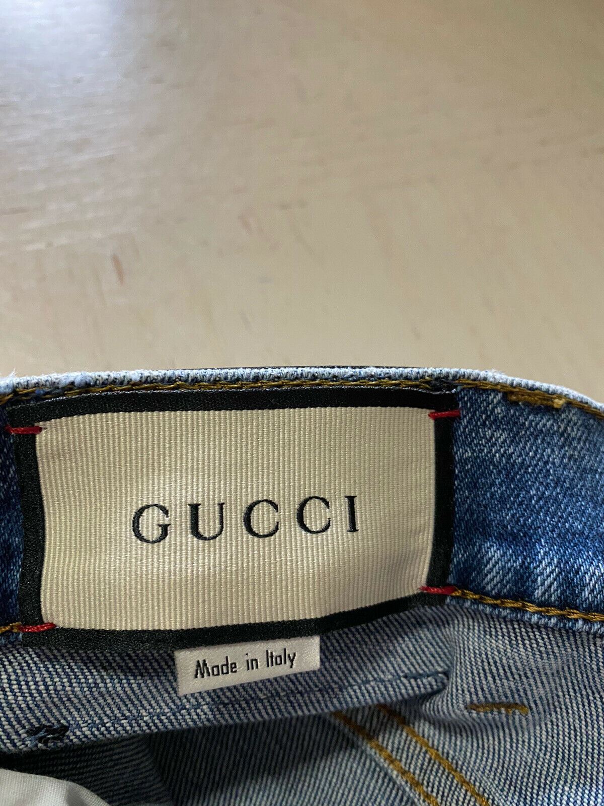Neu mit Etikett: 1200 $ Gucci Herrenjeanshose Slim Fit Blau 36 US (52 Euro) Italien