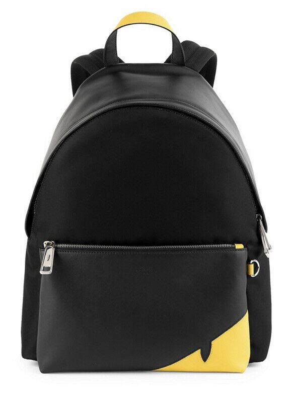 Neuer Fendi Monster Eye Leder/Nylon-Rucksack für 1.790 US-Dollar, Schwarz, Italien
