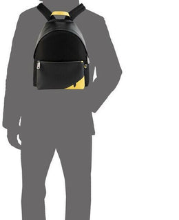 Neuer Fendi Monster Eye Leder/Nylon-Rucksack für 1.790 US-Dollar, Schwarz, Italien