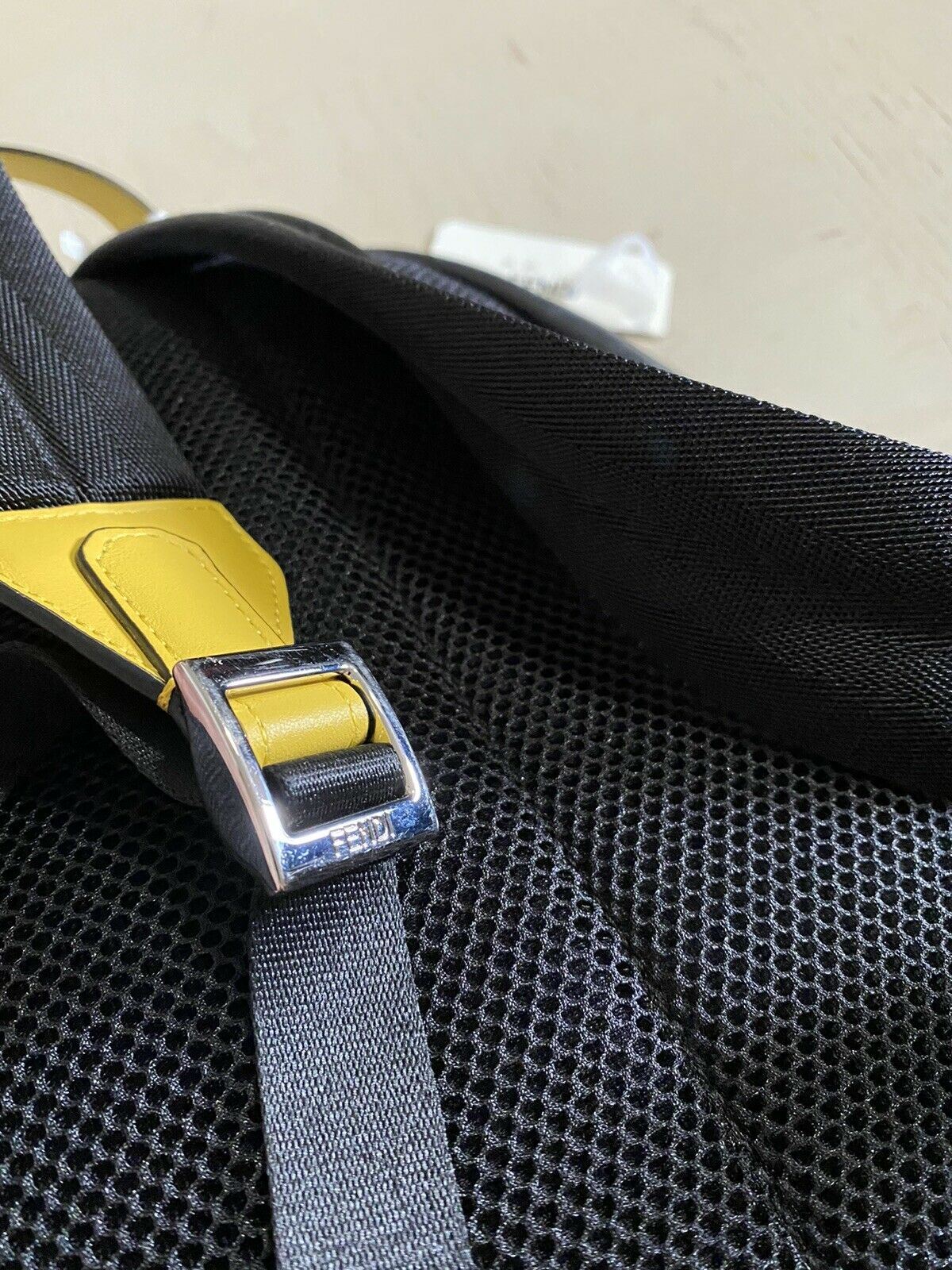New $1790 Fendi Monster Eye leather/Nylon Backpack Black Italy