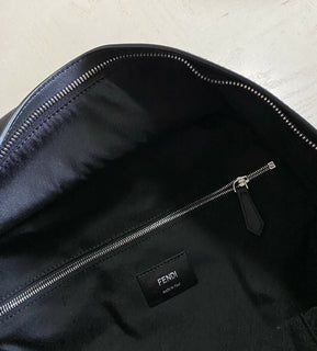 Neuer Fendi Monster Eye Leder/Nylon-Rucksack für 1.790 US-Dollar, Schwarz, Italien