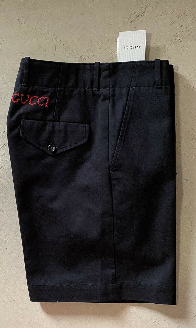 Neu mit Etikett: Gucci Herren-Kurzhose aus Militär-Baumwolle, Schwarz, Größe 32, US-Italien