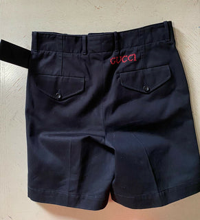Neu mit Etikett: Gucci Herren-Kurzhose aus Militär-Baumwolle, Schwarz, Größe 32, US-Italien