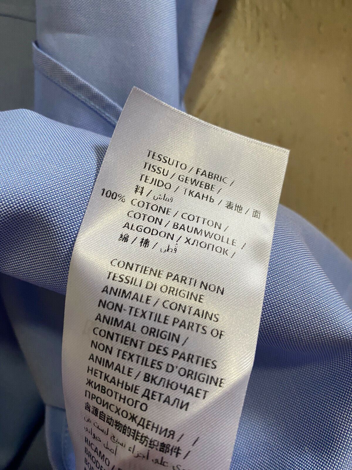 Новая мужская классическая рубашка Gucci, синяя, 36/14, Италия, $780
