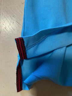 NWT $475 Isaia Short Sleeve Polo Shirt Color  TURQUOISE Size XL Italy