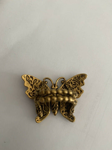 New Authentic GUCCI Women Crystal Studded Butterfly Ring Size M Italy