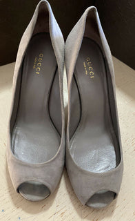 Gucci Damen-Loafer-Schuhe, Grau, 8 US (38 Eu), Italien