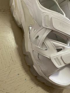 NIB Balenciaga Herren Track Sandal Schuhe Bildschirm Weiß 11 US (44 Eu)