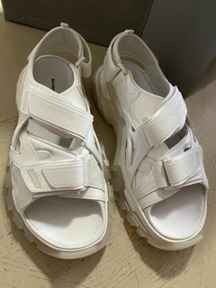 NIB Balenciaga Herren Track Sandal Schuhe Bildschirm Weiß 11 US (44 Eu)